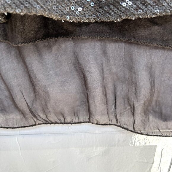 H Trend Sleeveless Ombre Silk Sequin Detail Top Blouse - Picture 3 of 8